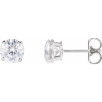14K White Gold 4 CTW Lab-Grown White Diamond Earrings