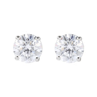14K White Gold 4 CTW Lab-Grown White Diamond Earrings