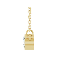 14K Yellow Gold 1/4 CT Lab-Grown Diamond Solitaire 18" Necklace