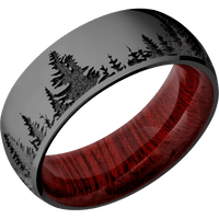 Zirconium + Polish Finish + Blood Wood