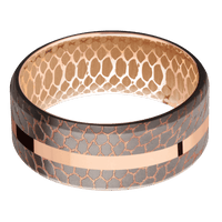 Superconductor + Beadetched , Beadetched Finish + 14K Rose Gold