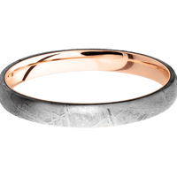Meteorite + None Finish + 10K Rose Gold