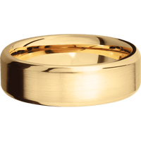 18K Yellow Gold + Satin , Polish Finish
