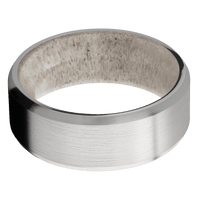 10K White Gold + Satin , Satin Finish + Antler