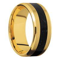 18K Yellow Gold + Sand , Polish Finish