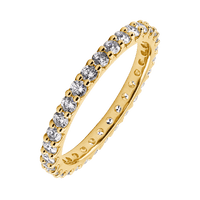 10K Yellow Gold band with 30 Round Lab Grown Diamond (ST) having TCW-.9