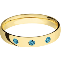 18K Yellow Gold + Polish Finish