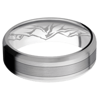 10K White Gold + Satin , Satin Finish