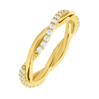 18K Yellow Gold band with 30 Round Lab Grown Diamond having TCW-.45
