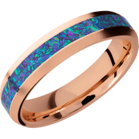 14K Rose Gold + Polish , Bead Finish