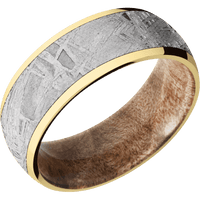 10K Yellow Gold + Polish Finish + Maple Burl