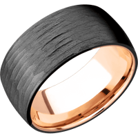 Zirconium + Treebarkh Finish + 14K Rose Gold
