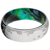 Titanium + Polish Finish + Abalone
