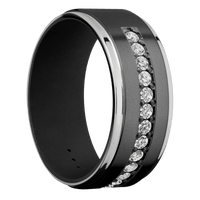 Zirconium + Bead , Polish Finish + Black
