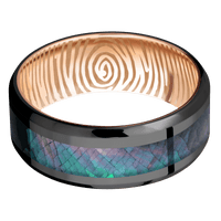 Zirconium + Polish , Polish Finish + 14K Rose Gold