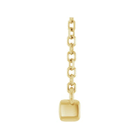 14K Yellow Gold 1/4 CTW Lab-Grown Diamond French-Set Bar 18" Necklace