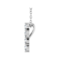 14K White Gold 1/4 CTW Natural Diamond Cross 16-18" Necklace