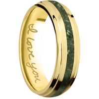 14K Yellow Gold + Satin , Polish Finish