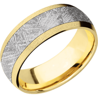 14K Yellow Gold + Stone Finish