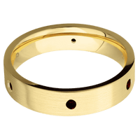 14K Yellow Gold + Satin Finish