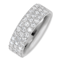 Platinum band with 43 Round Lab Grown Diamond having TCW-1.29