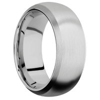14K White Gold + Satin , Satin Finish + Platinum