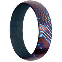 Titanium Damascus + Polish Finish + Blue Titanium