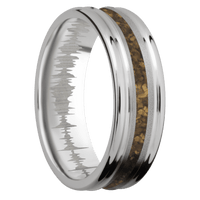 18K White Gold + Sand , Polish Finish