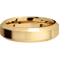 14K Yellow Gold + Satin , Polish Finish