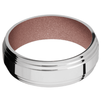 Palladium Silver + Polish , Polish Finish + Rose Gold