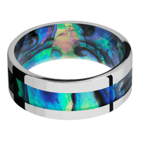 Cobalt Chrome + Polish Finish + Abalone