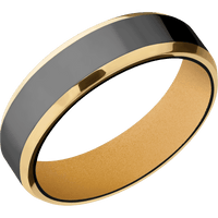 Zirconium + Polish , Satin Finish + Gold