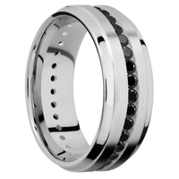 14K White Gold + Satin , Polish Finish
