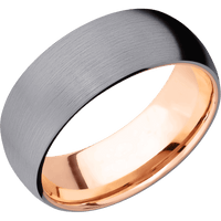 Tantalum + Satin Finish + 14K Rose Gold
