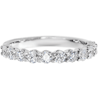 Platinum band with 11 Round Diamond having TCW-.77