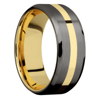 Tantalum Noir + Satin , Polish Finish + 14K Yellow Gold