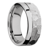 10K White Gold + Rock , Polish Finish