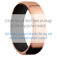 14K Rose Gold + Satin , Satin Finish + Black