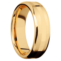 14K Yellow Gold + Satin , Polish Finish