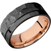 Zirconium + Rock , Polish Finish + 14K Rose Gold