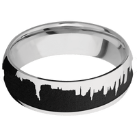 18K White Gold + Polish Finish + 14K White Gold