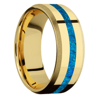 10K Yellow Gold + Polish , Sand Finish