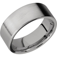 8mm wide Flat Titanium Ring with Satin Finish