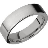 6mm wide Flat Titanium Ring with Satin Finish