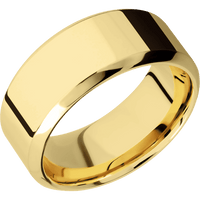 9mm wide High Bevel 22k Yellow Gold Ring with Polish Finish