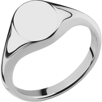 Oval Titanium Signet Ring / Polish Ring Finish and Polish Signet Finish / Size 10