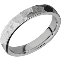 4mm wide Flat Inconel Ring with Rock Finish