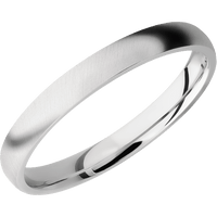 3mm wide Domed Titanium Ring with Angle Satin Finish