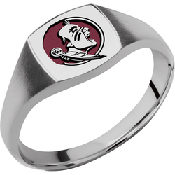 Florida State University FSU Custom Collegiate Palladium Silver Signet Ring