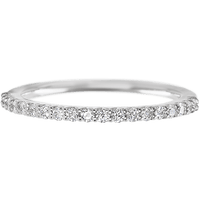 Adelaide Style 10k White Gold Ring / Half Eternity .315 TCW of White Lab Diamonds / Size 6.5